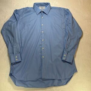 Charles Tyrwhitt Classic Non-Iron Blue Dress Shirt Men's 17/35 Button Front